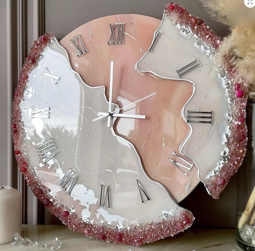 Luxury Resinart Epoxy Resin Wall Clock